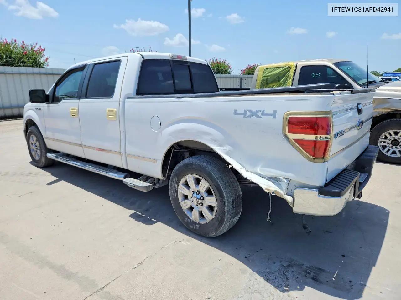 2010 Ford F150 Supercrew VIN: 1FTEW1C81AFD42941 Lot: 59857846