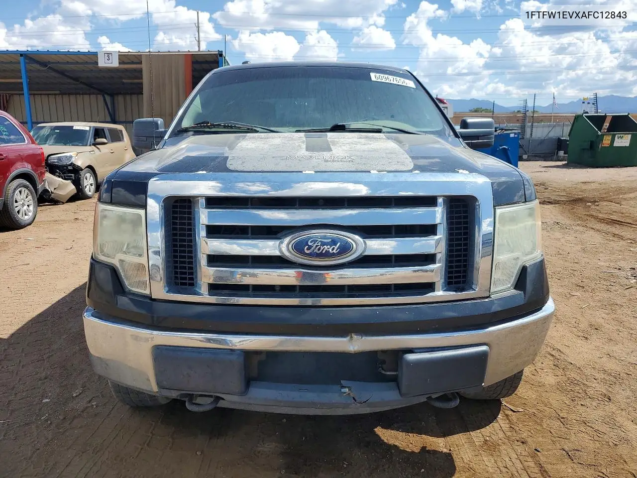 2010 Ford F150 Supercrew VIN: 1FTFW1EVXAFC12843 Lot: 60967656