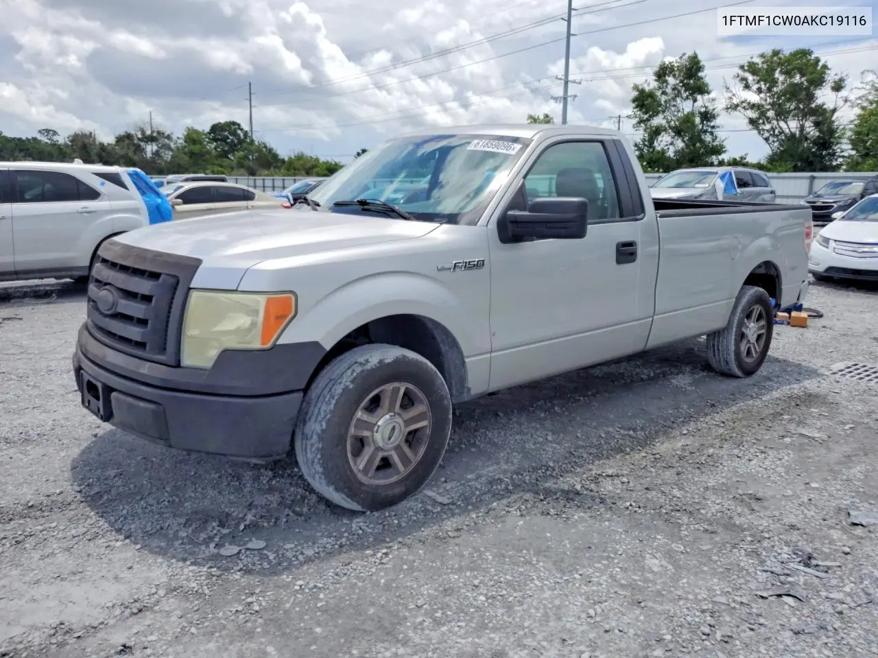 2010 Ford F150 VIN: 1FTMF1CW0AKC19116 Lot: 61859096
