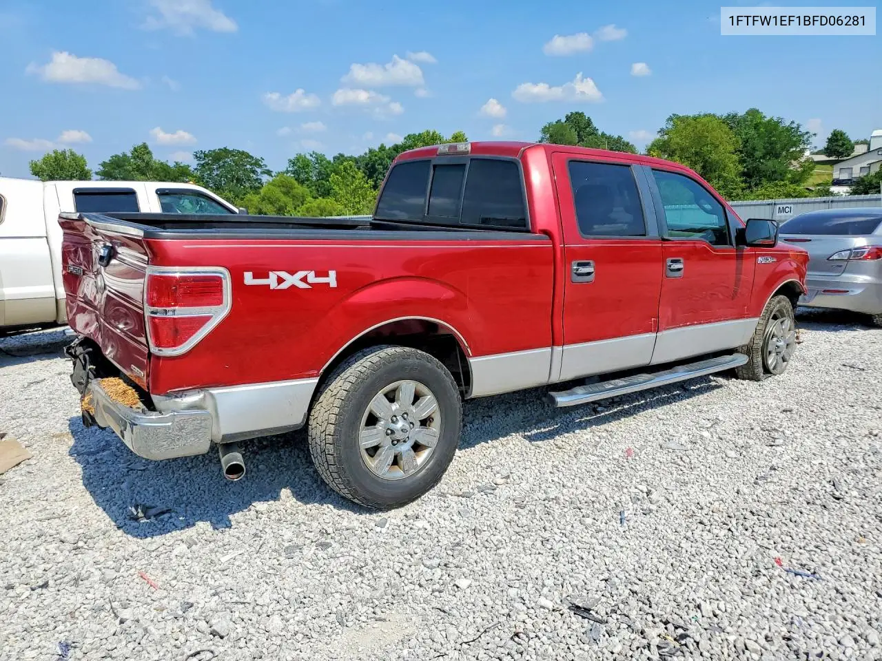 2011 Ford F150 Supercrew VIN: 1FTFW1EF1BFD06281 Lot: 61302486