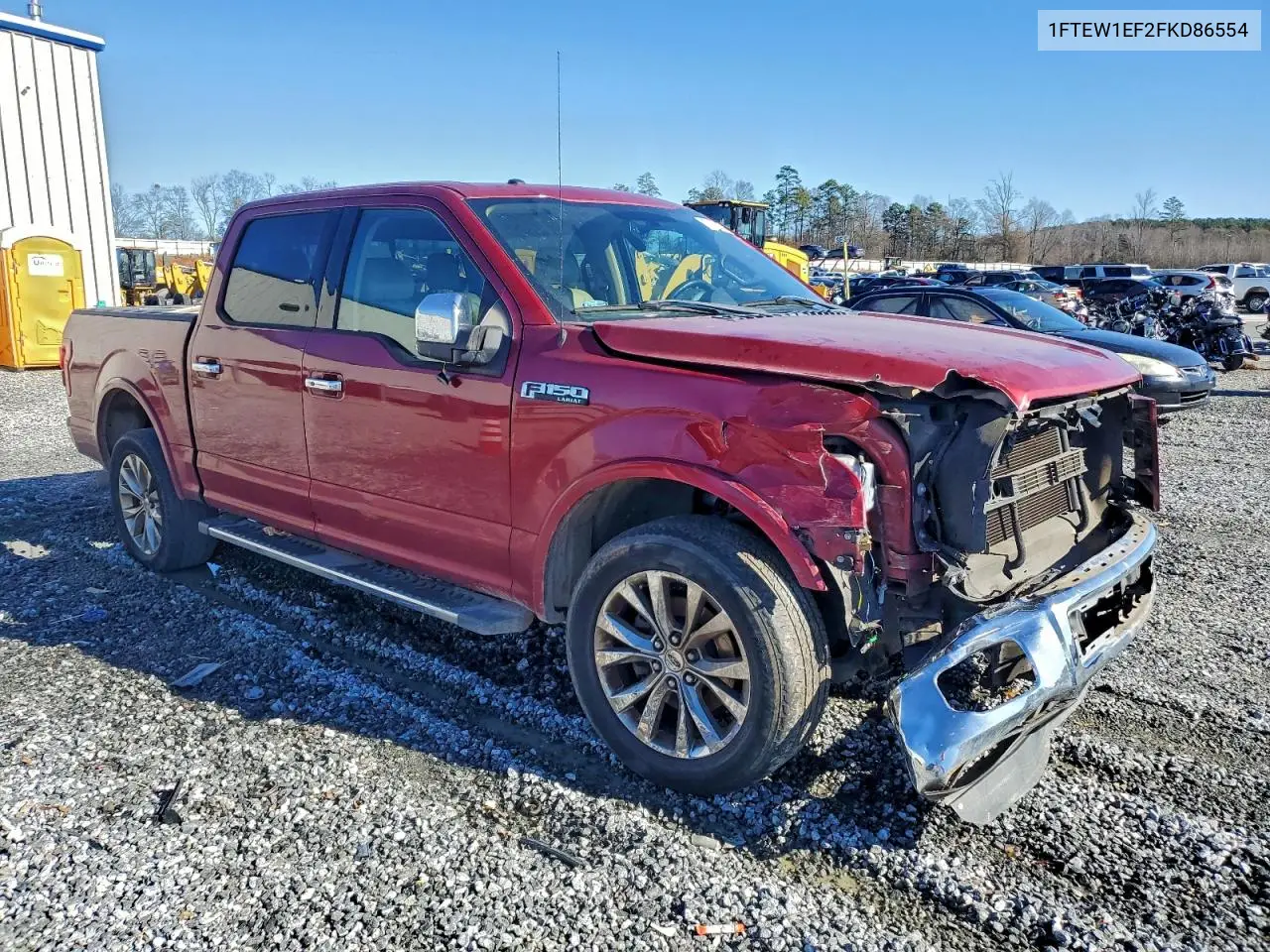 1FTEW1EF2FKD86554 2015 Ford F150 Supercrew