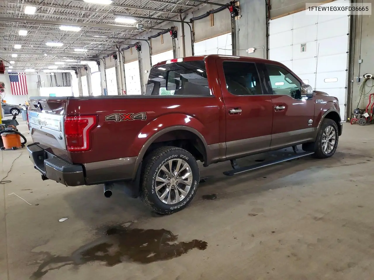 2016 Ford F150 Supercrew VIN: 1FTEW1EGXGFD36665 Lot: 60259916