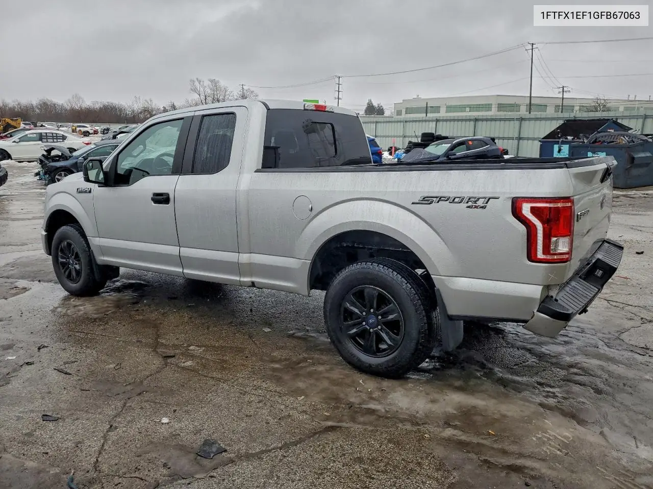 1FTFX1EF1GFB67063 2016 Ford F150 Super Cab