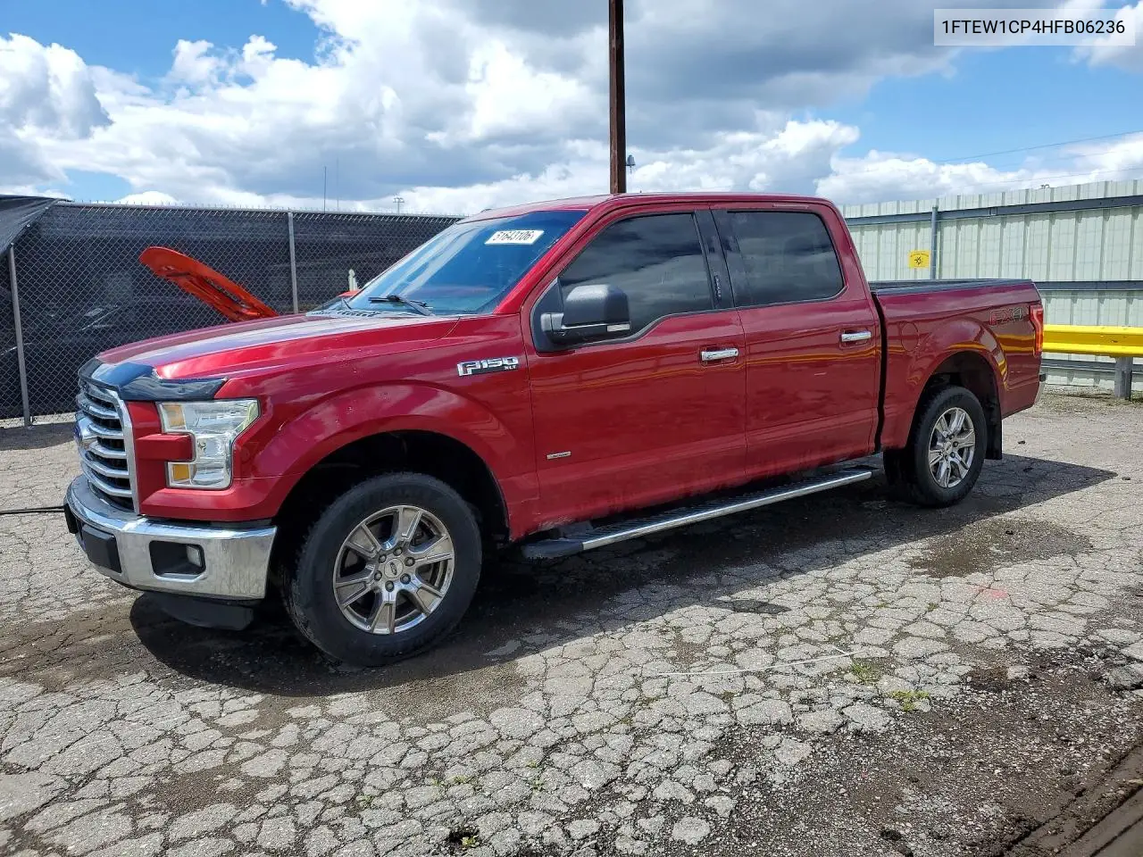 2017 Ford F150 Supercrew VIN: 1FTEW1CP4HFB06236 Lot: 51643106