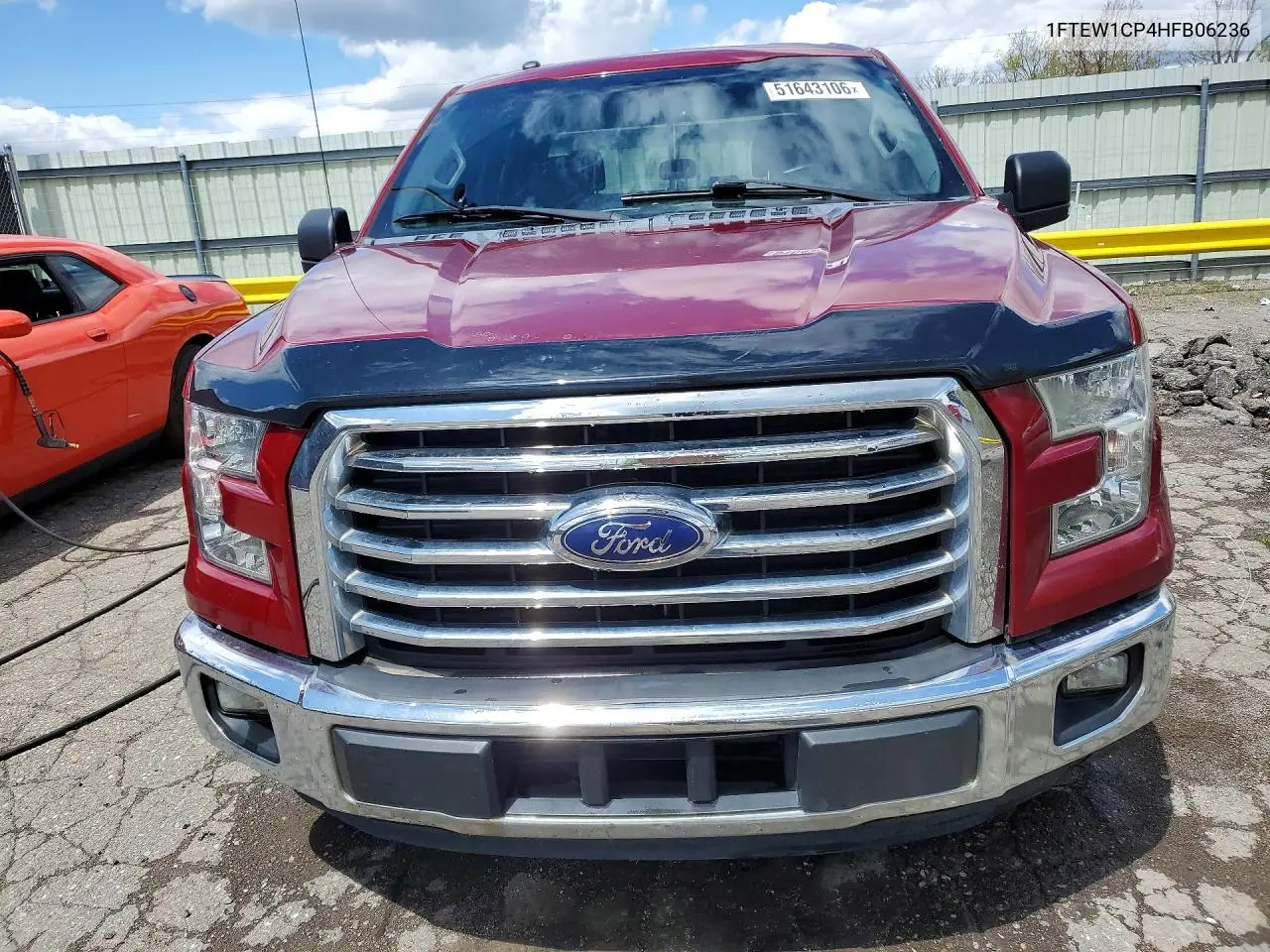 2017 Ford F150 Supercrew VIN: 1FTEW1CP4HFB06236 Lot: 51643106