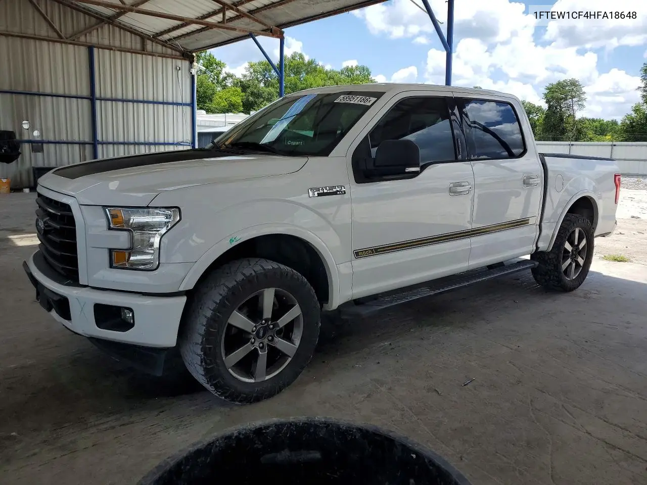2017 Ford F150 Supercrew VIN: 1FTEW1CF4HFA18648 Lot: 58951186