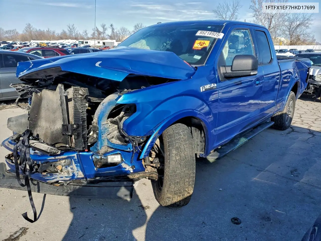 1FTFX1EF7HKD17699 2017 Ford F150 Super Cab