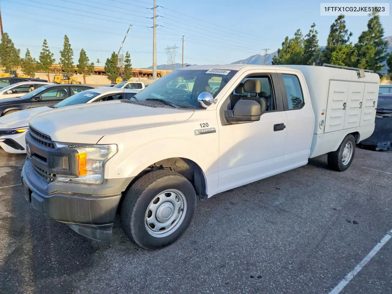 2018 Ford F150 Super Cab VIN: 1FTFX1CG2JKE51523 Lot: 48941546