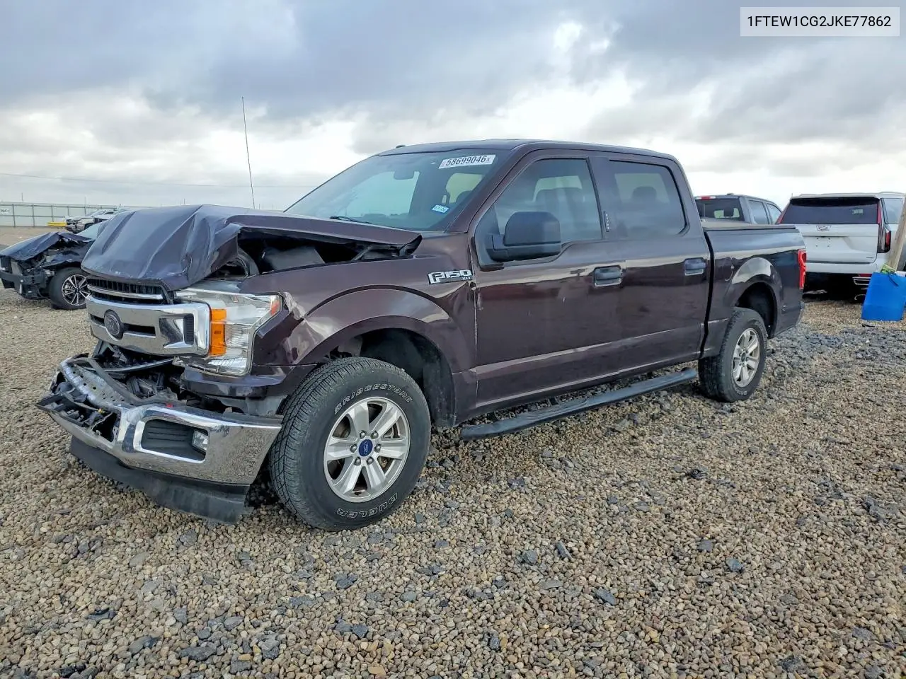2018 Ford F150 Supercrew VIN: 1FTEW1CG2JKE77862 Lot: 58699046
