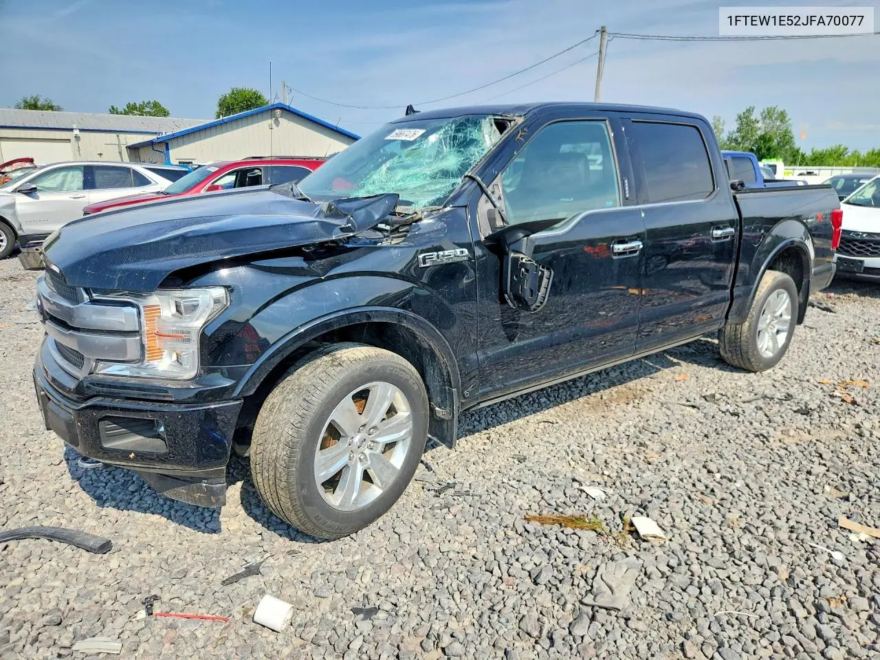 2018 Ford F150 Supercrew VIN: 1FTEW1E52JFA70077 Lot: 59667476