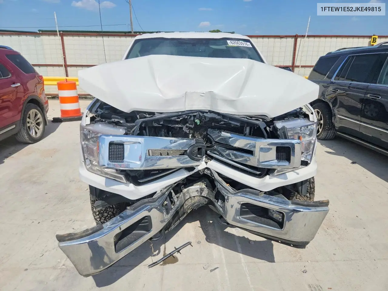 2018 Ford F150 Supercrew VIN: 1FTEW1E52JKE49815 Lot: 62063916