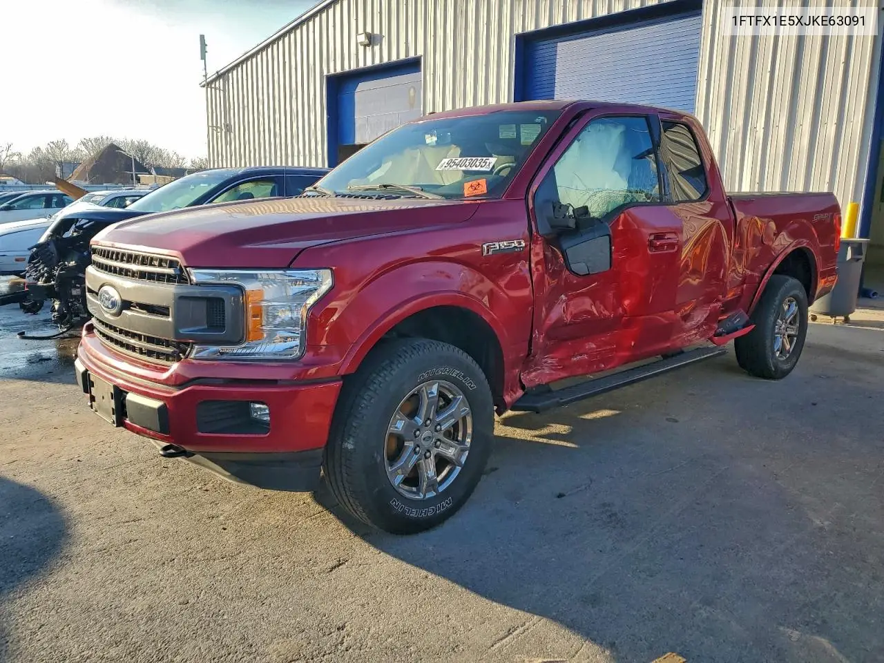 1FTFX1E5XJKE63091 2018 Ford F150 Super Cab