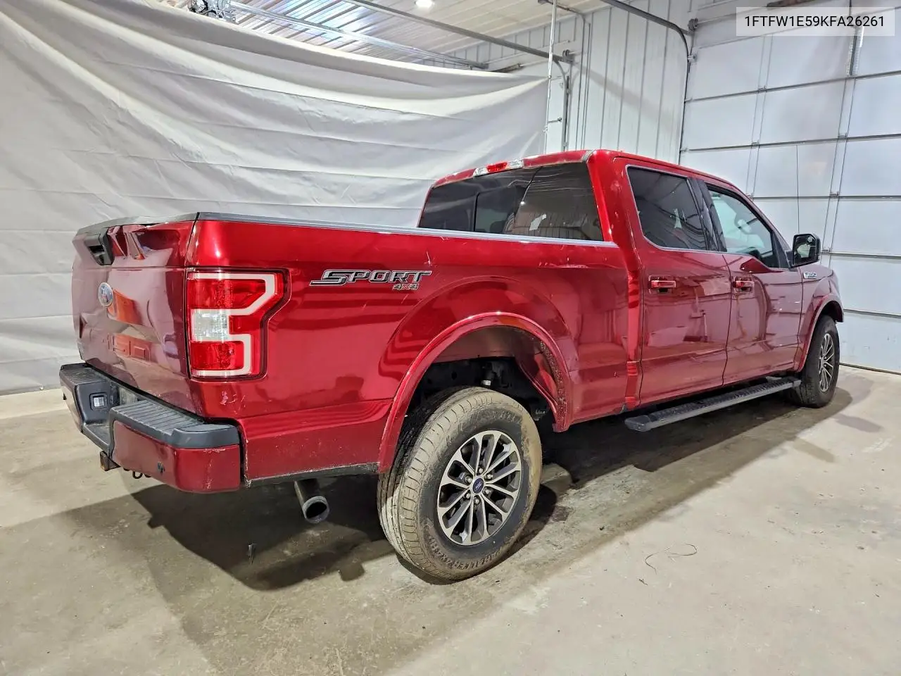 2019 Ford F150 Supercrew VIN: 1FTFW1E59KFA26261 Lot: 58185196