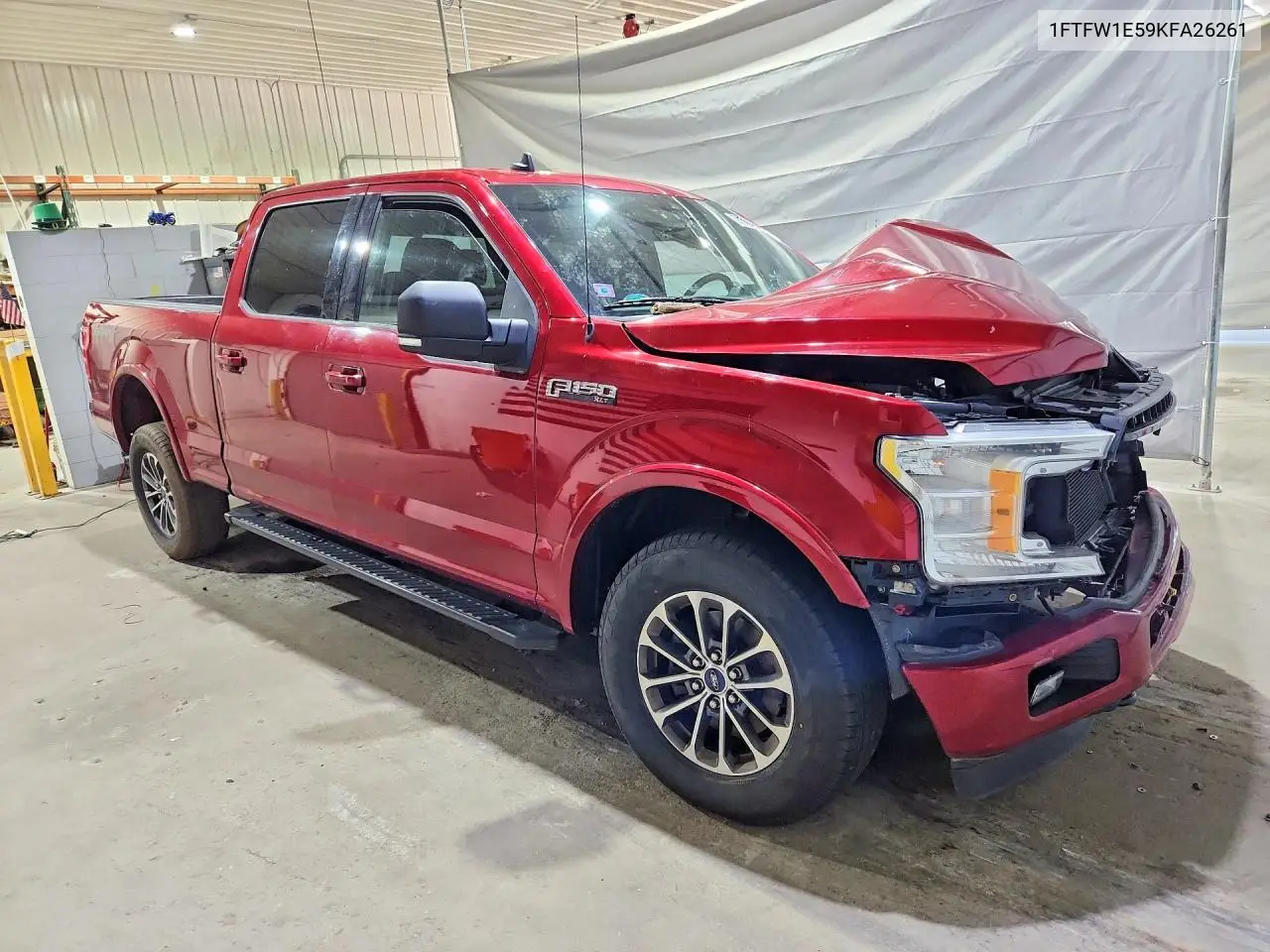 2019 Ford F150 Supercrew VIN: 1FTFW1E59KFA26261 Lot: 58185196