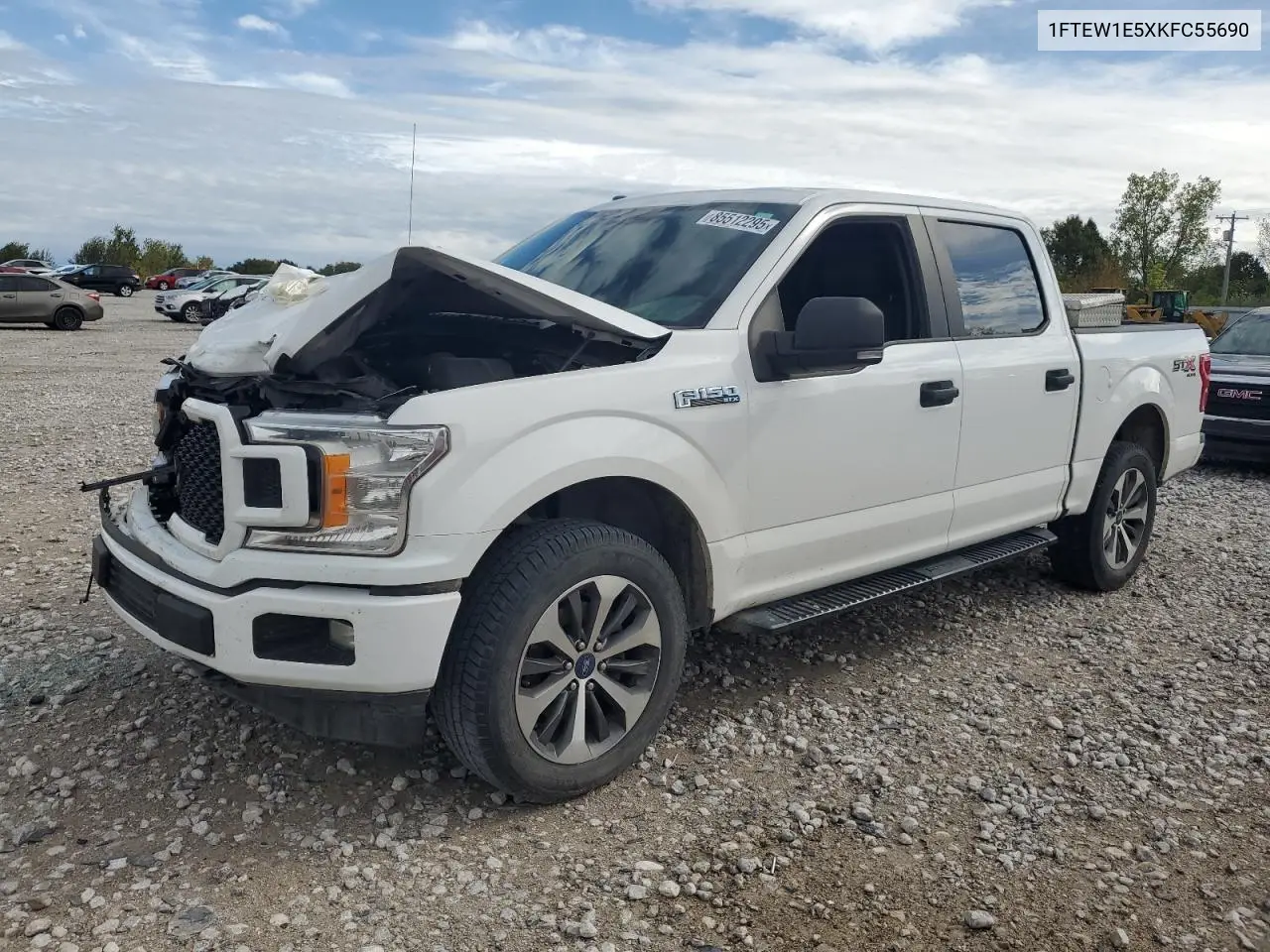 1FTEW1E5XKFC55690 2019 Ford F150 Supercrew