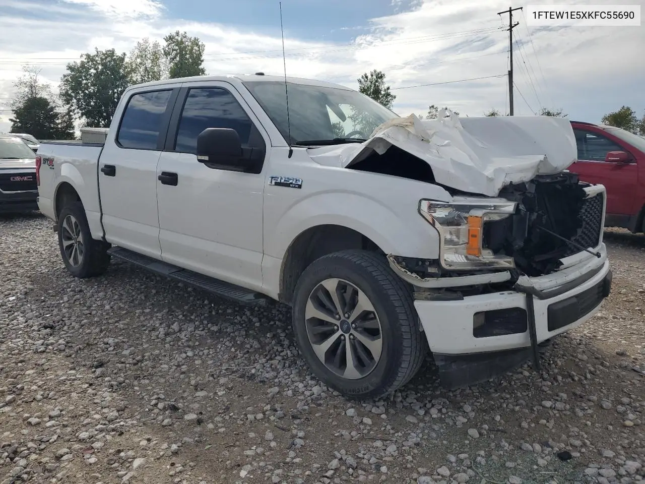 1FTEW1E5XKFC55690 2019 Ford F150 Supercrew