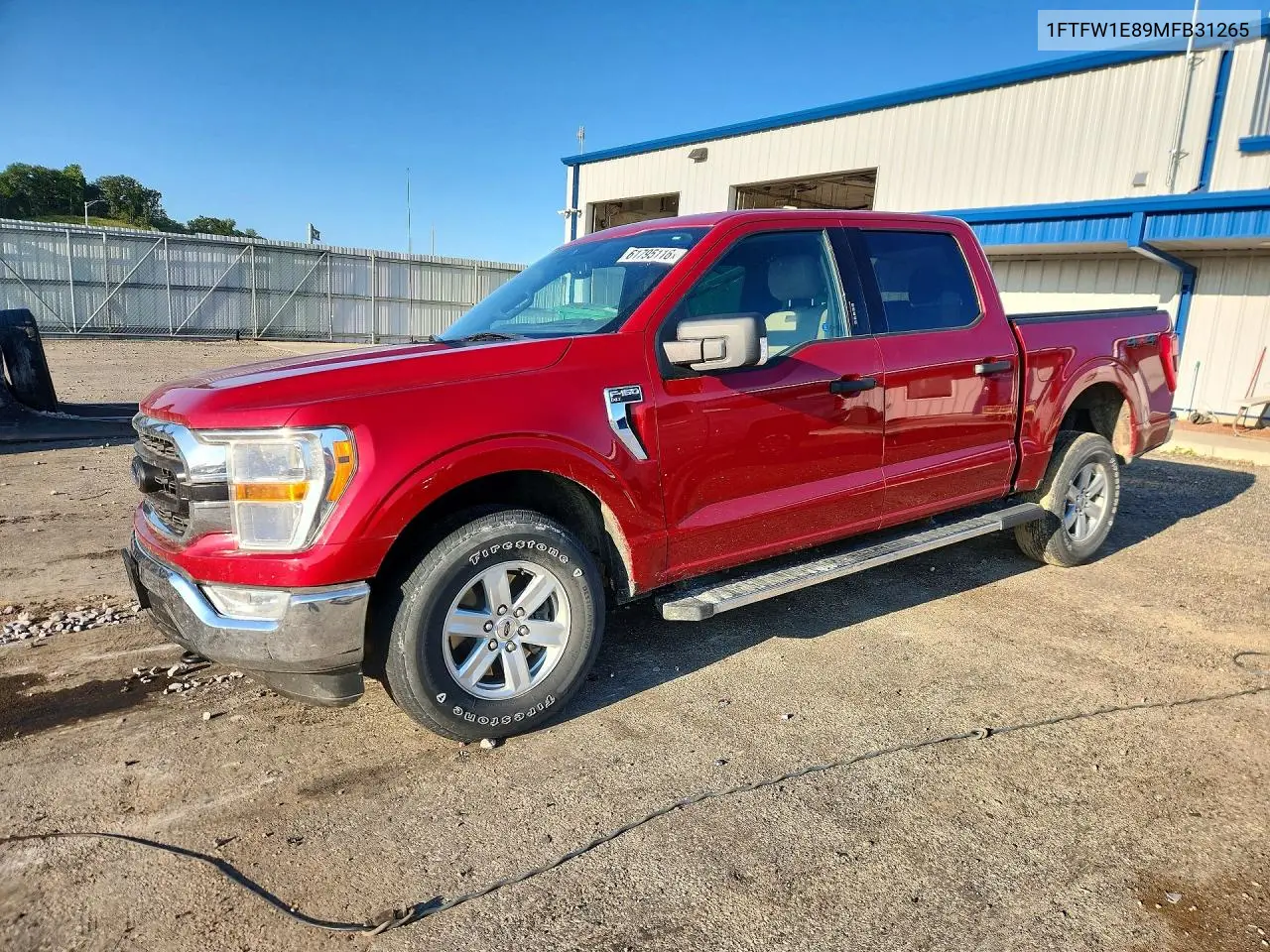 2021 Ford F150 Supercrew VIN: 1FTFW1E89MFB31265 Lot: 61795116