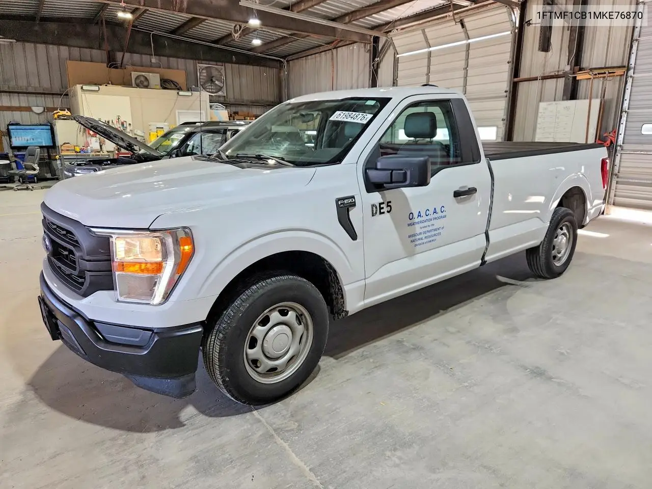 2021 Ford F150 VIN: 1FTMF1CB1MKE76870 Lot: 61984876