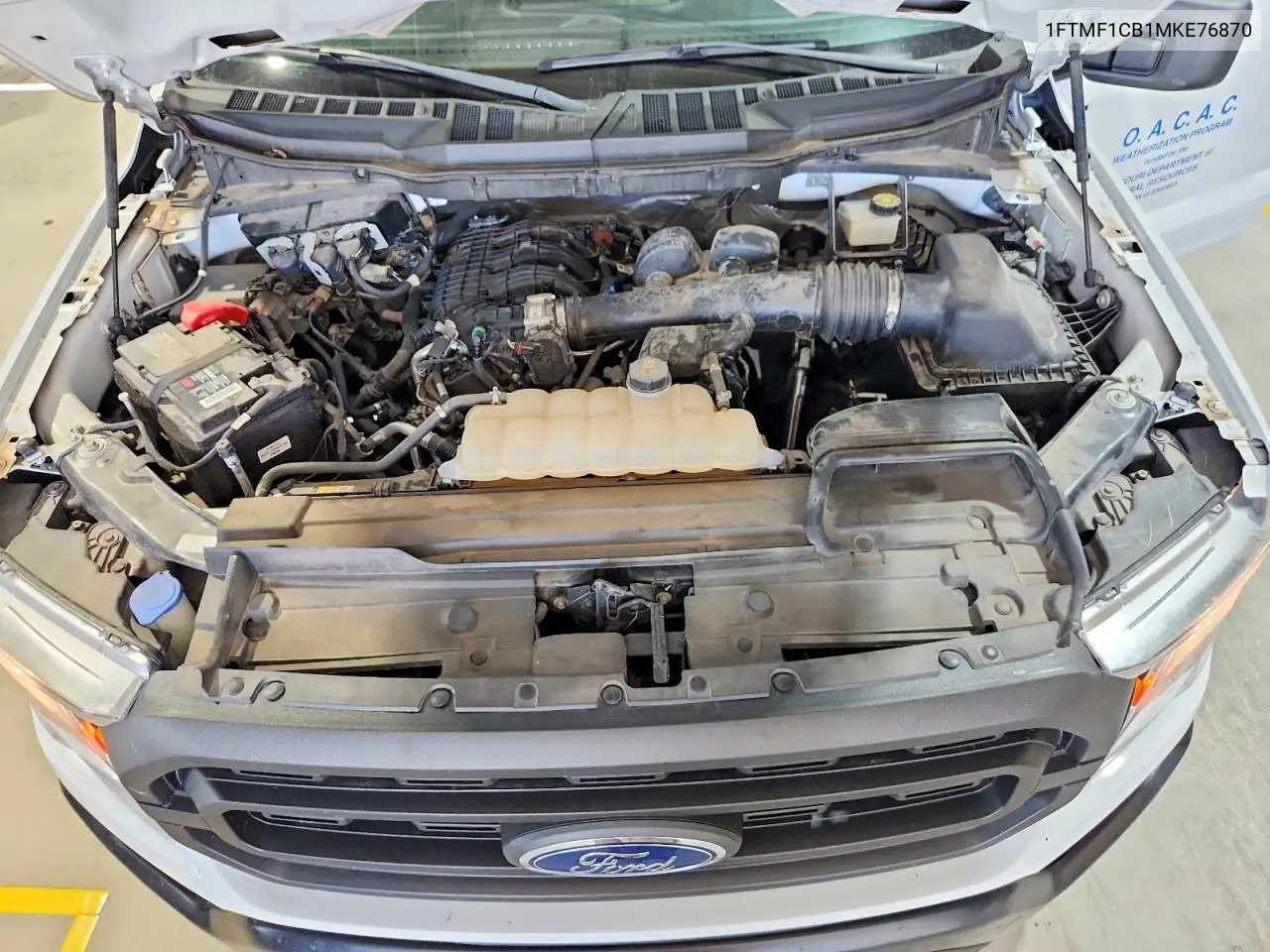 2021 Ford F150 VIN: 1FTMF1CB1MKE76870 Lot: 61984876