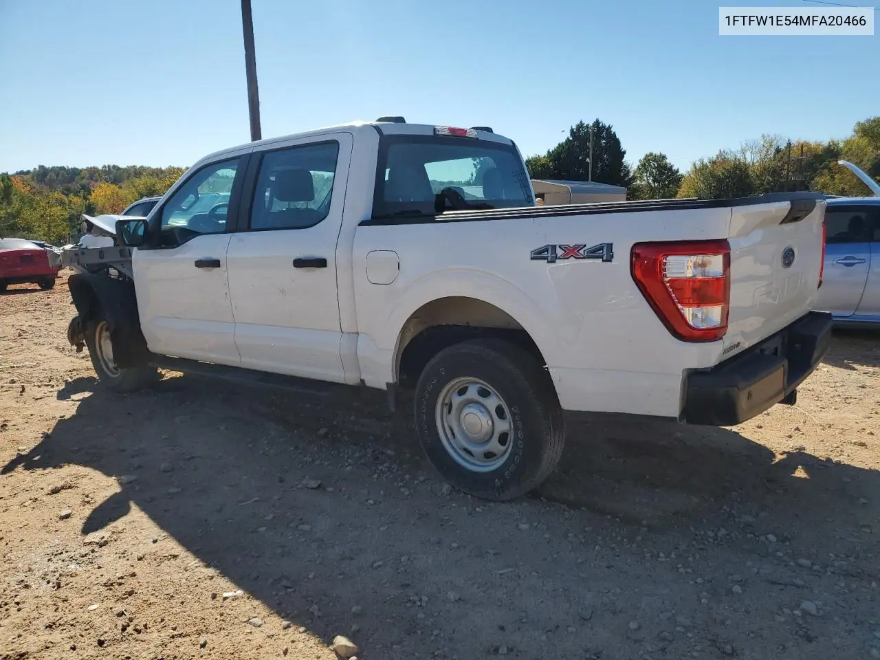 1FTFW1E54MFA20466 2021 Ford F150 Supercrew