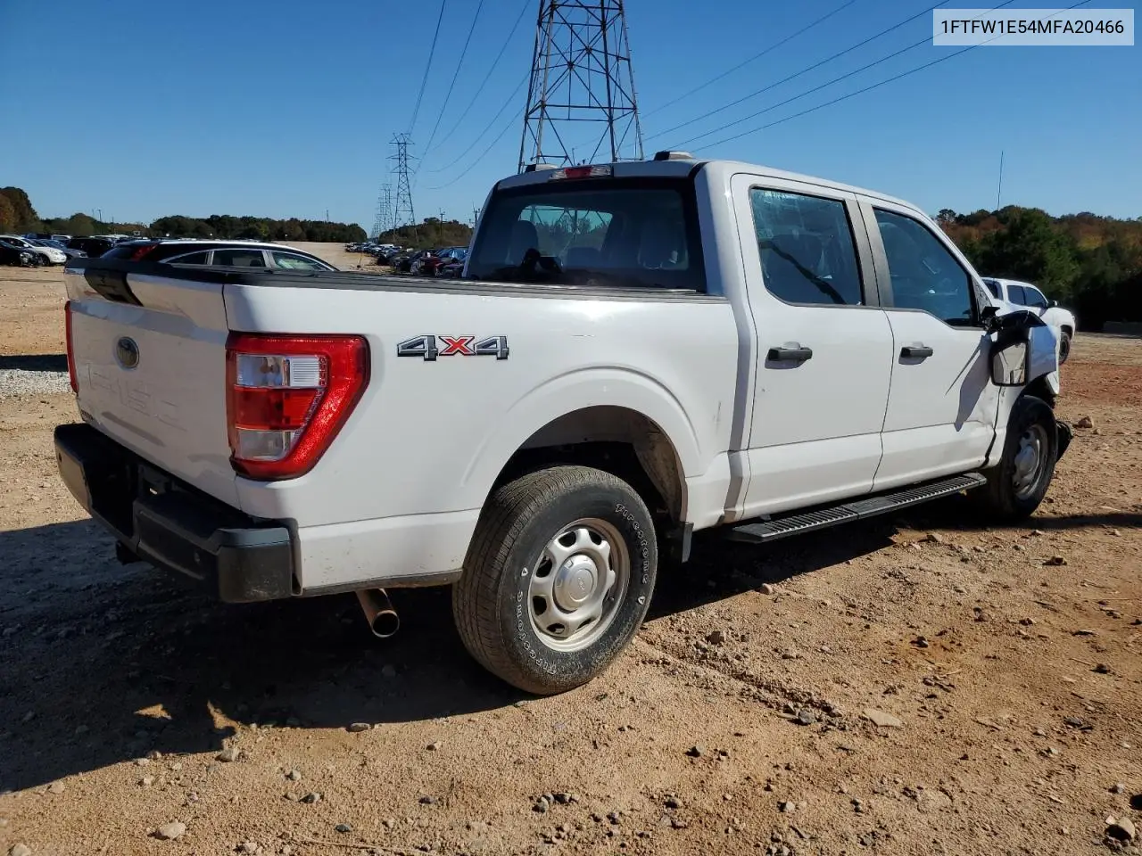 1FTFW1E54MFA20466 2021 Ford F150 Supercrew