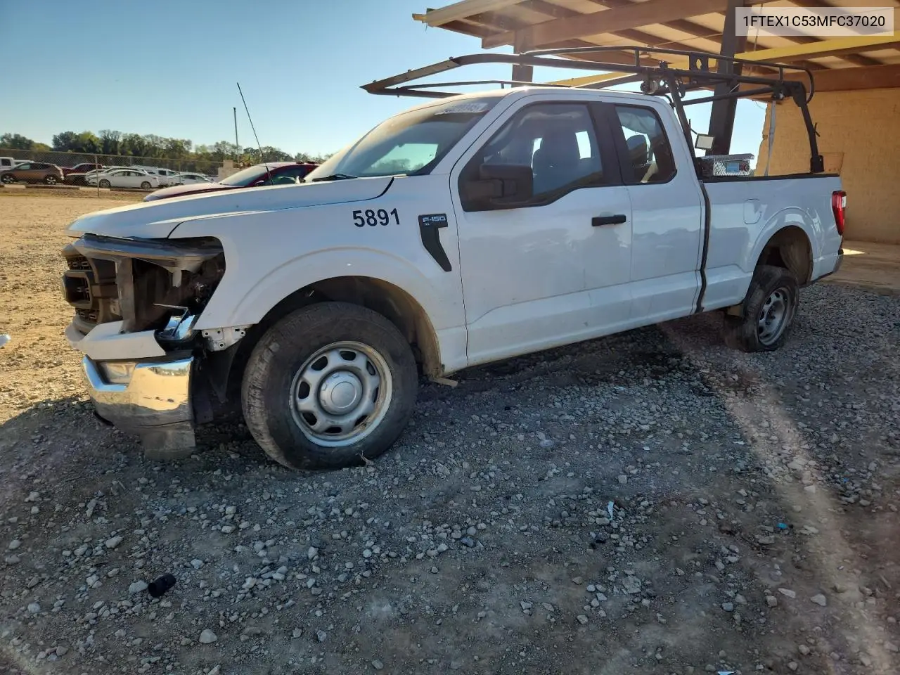 1FTEX1C53MFC37020 2021 Ford F150 Super Cab