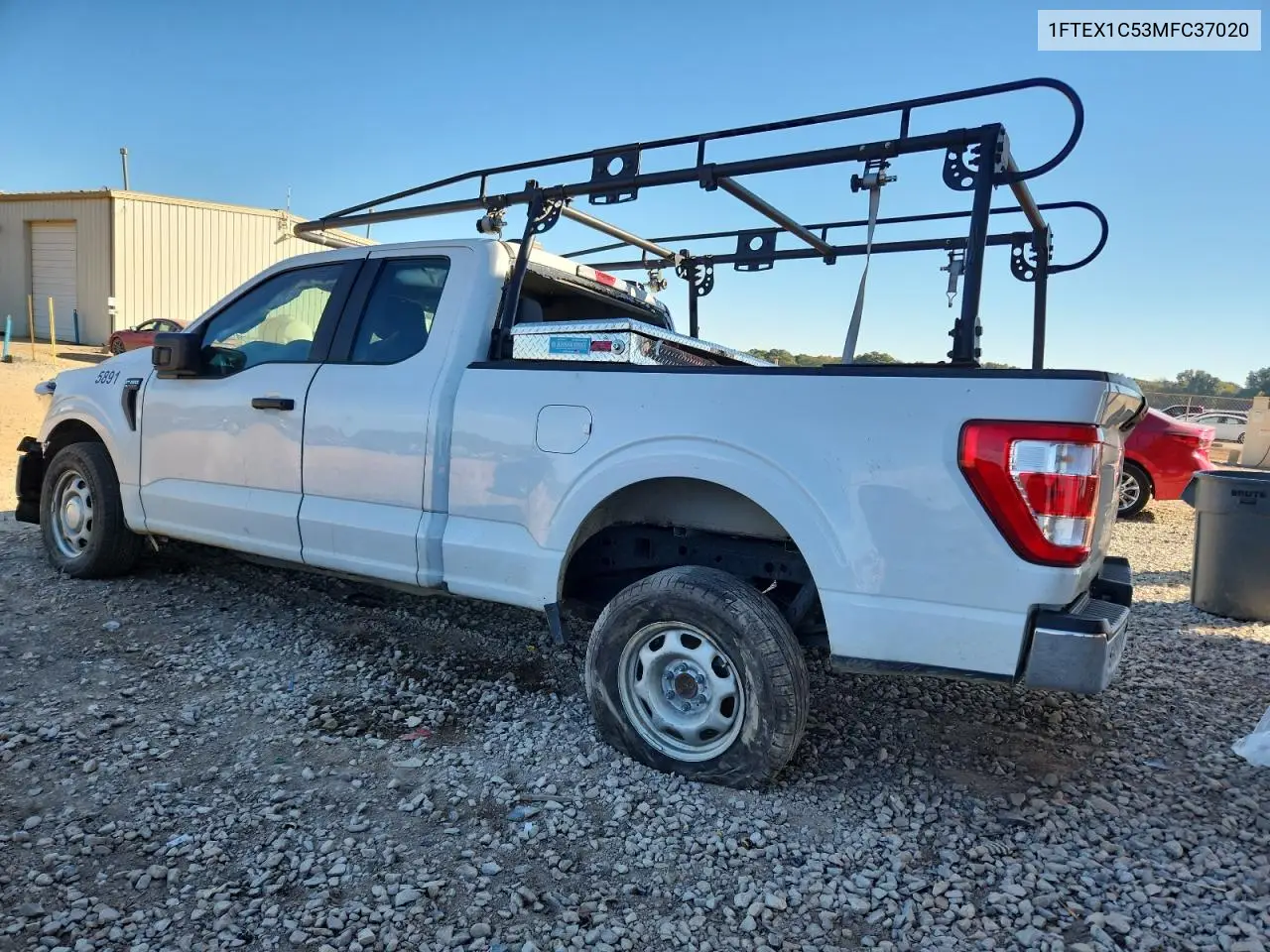 1FTEX1C53MFC37020 2021 Ford F150 Super Cab