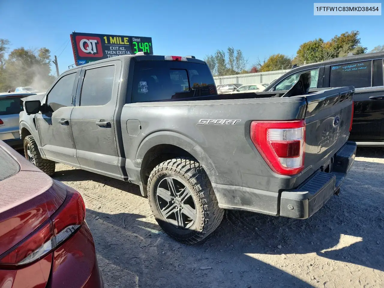 1FTFW1C83MKD38454 2021 Ford F150 Supercrew