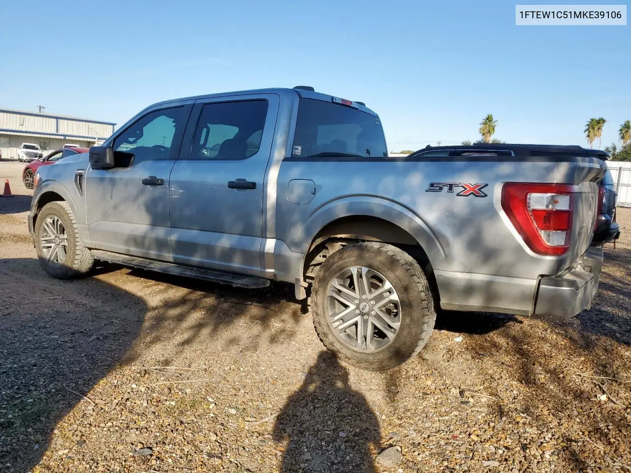 1FTEW1C51MKE39106 2021 Ford F150 Supercrew