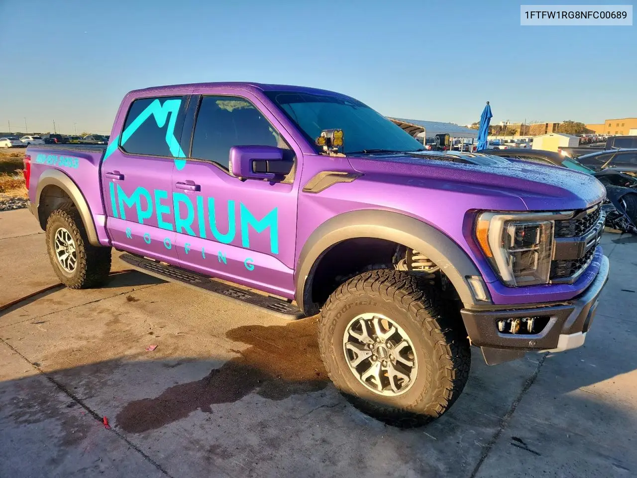 1FTFW1RG8NFC00689 2022 Ford F150 Raptor