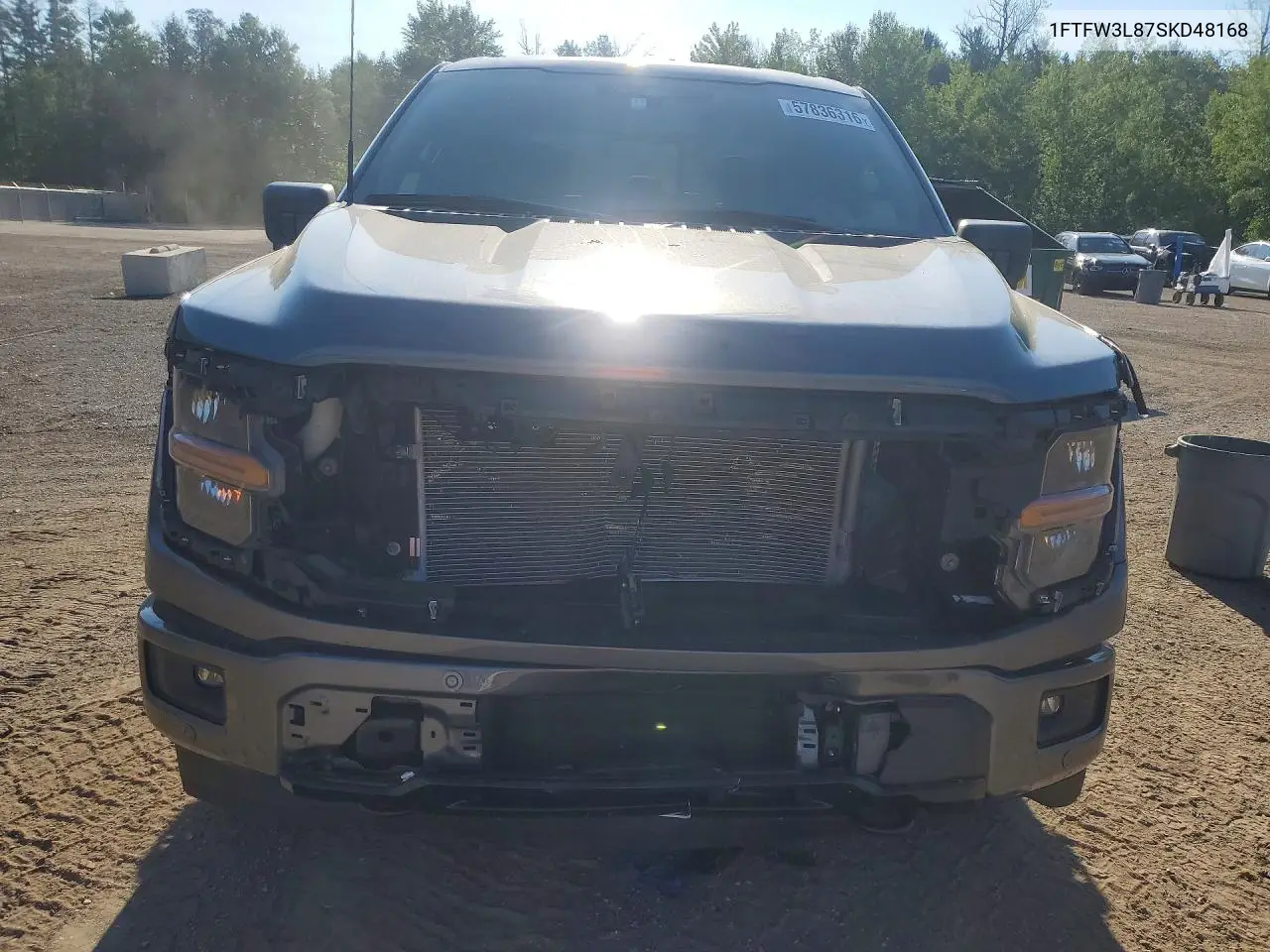 2025 Ford F150 Xlt VIN: 1FTFW3L87SKD48168 Lot: 57836316