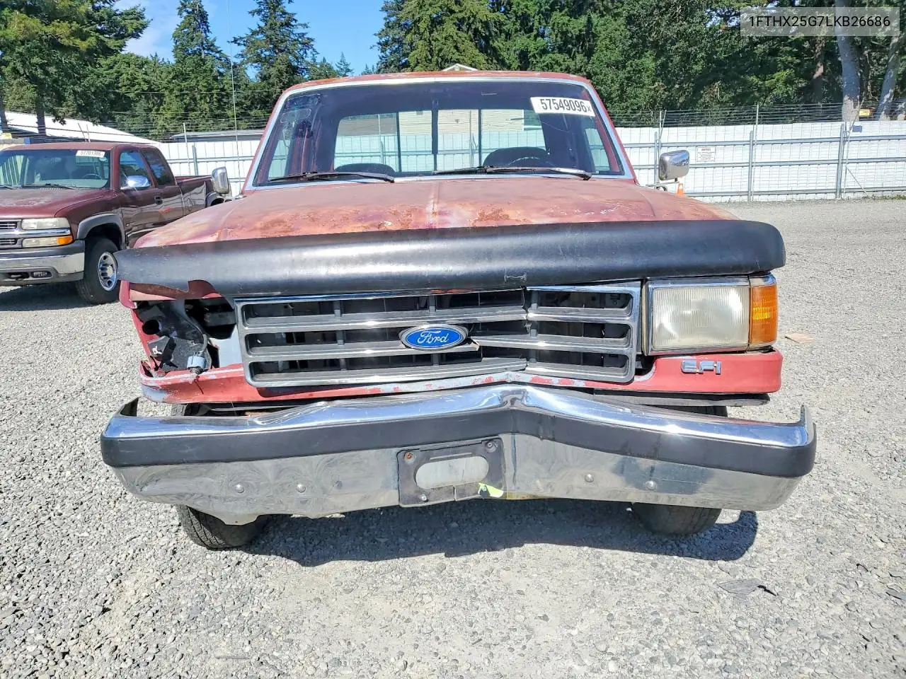 1990 Ford F250 VIN: 1FTHX25G7LKB26686 Lot: 57549096