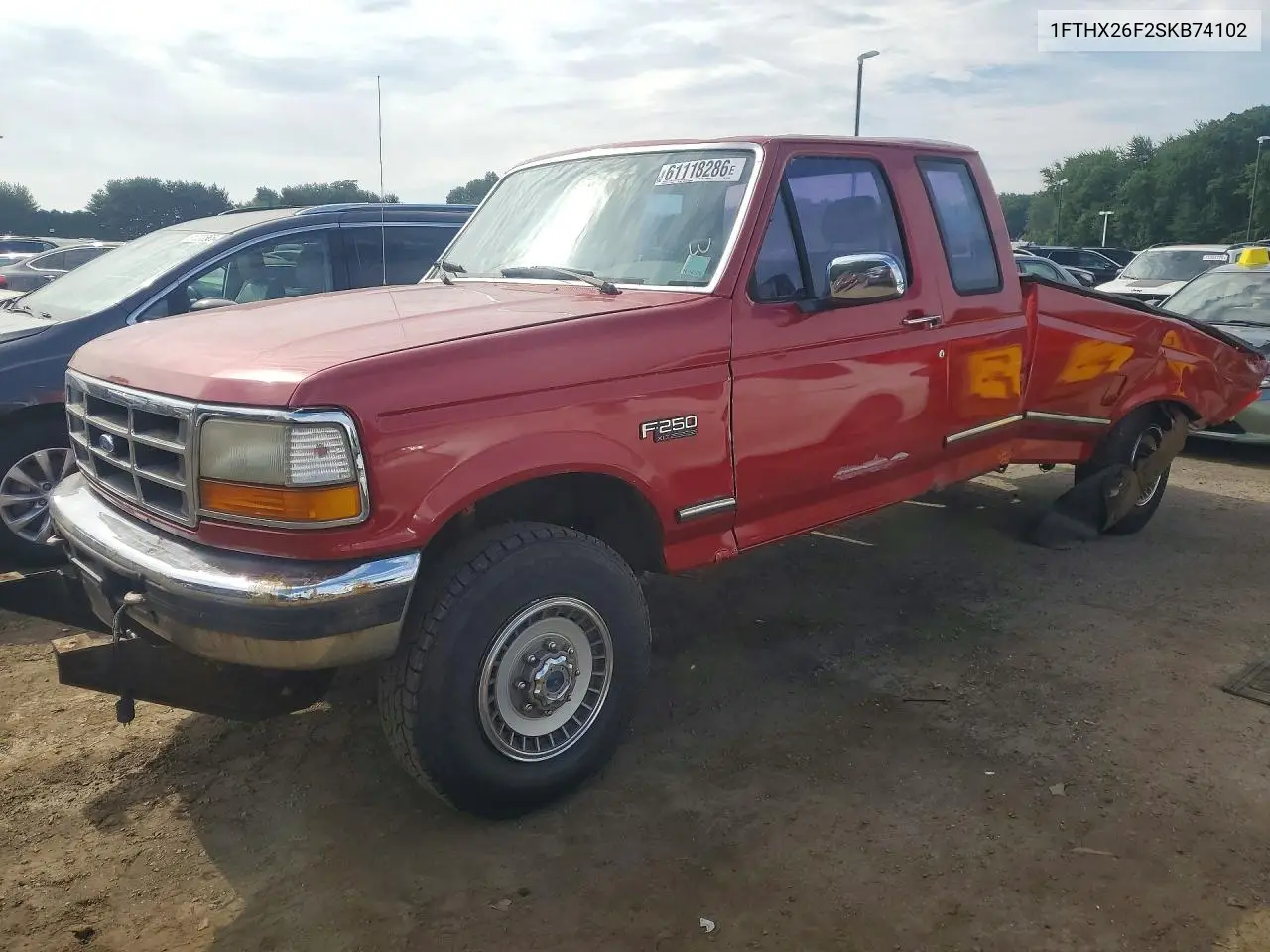 1995 Ford F250 VIN: 1FTHX26F2SKB74102 Lot: 61118286
