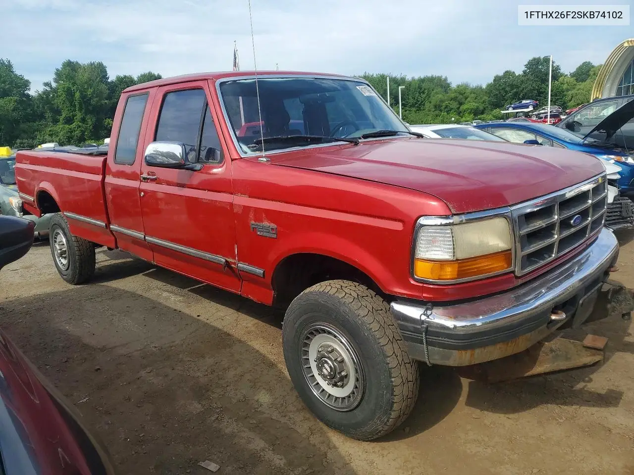 1995 Ford F250 VIN: 1FTHX26F2SKB74102 Lot: 61118286
