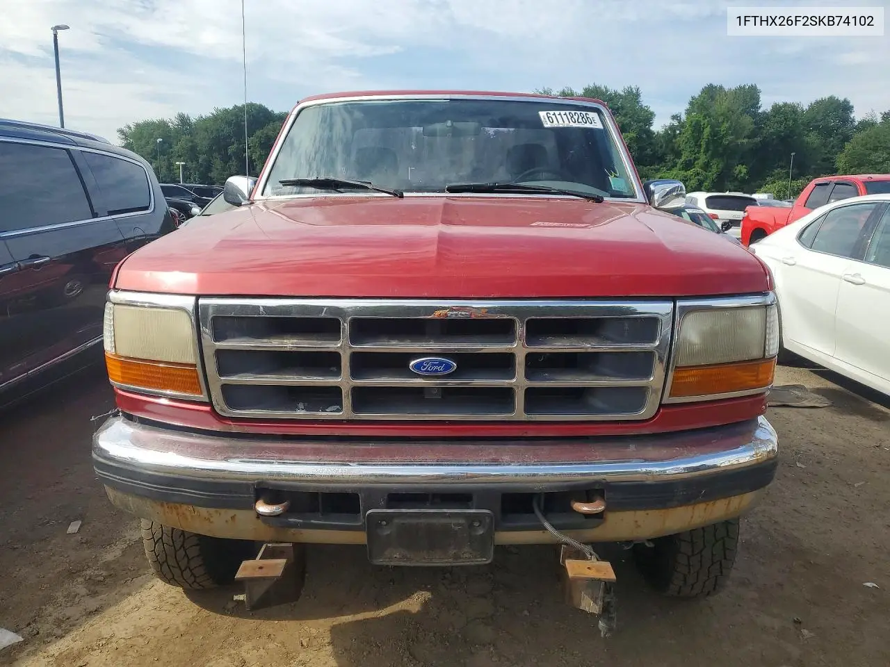 1995 Ford F250 VIN: 1FTHX26F2SKB74102 Lot: 61118286