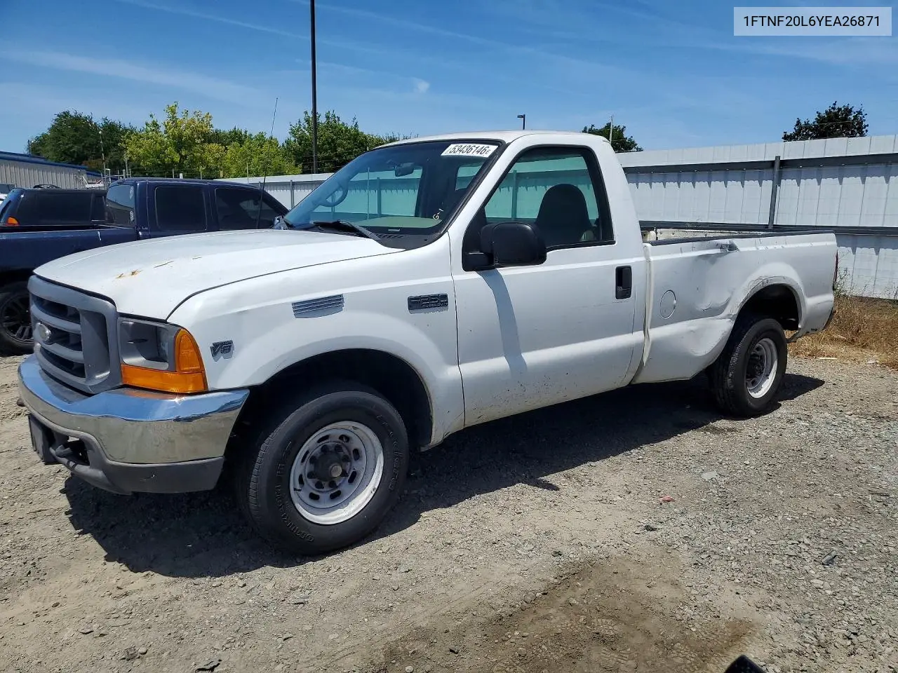 2000 Ford F250 Super Duty VIN: 1FTNF20L6YEA26871 Lot: 53436146
