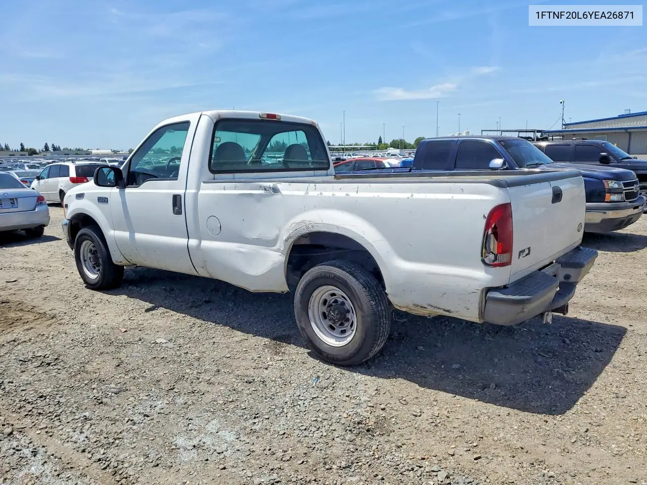 2000 Ford F250 Super Duty VIN: 1FTNF20L6YEA26871 Lot: 53436146