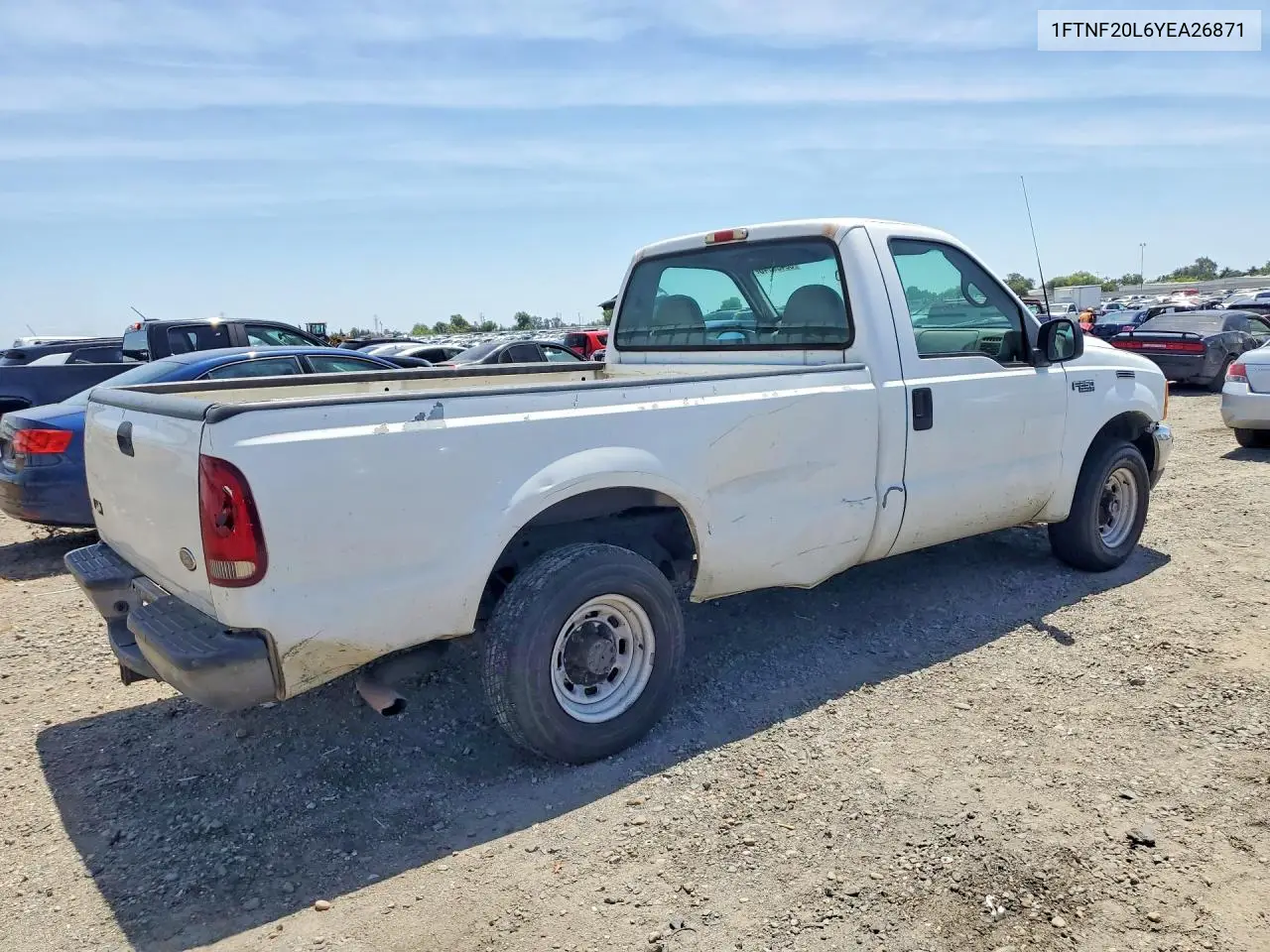 2000 Ford F250 Super Duty VIN: 1FTNF20L6YEA26871 Lot: 53436146