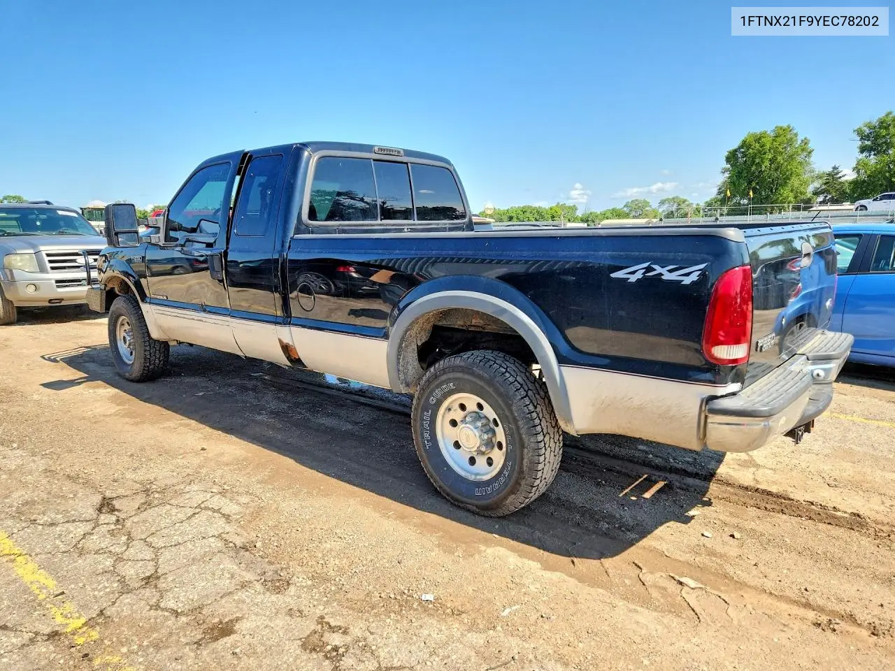 2000 Ford F250 Super Duty VIN: 1FTNX21F9YEC78202 Lot: 58443736