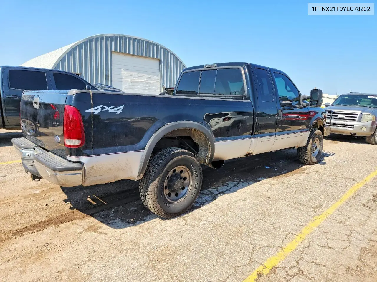 2000 Ford F250 Super Duty VIN: 1FTNX21F9YEC78202 Lot: 58443736
