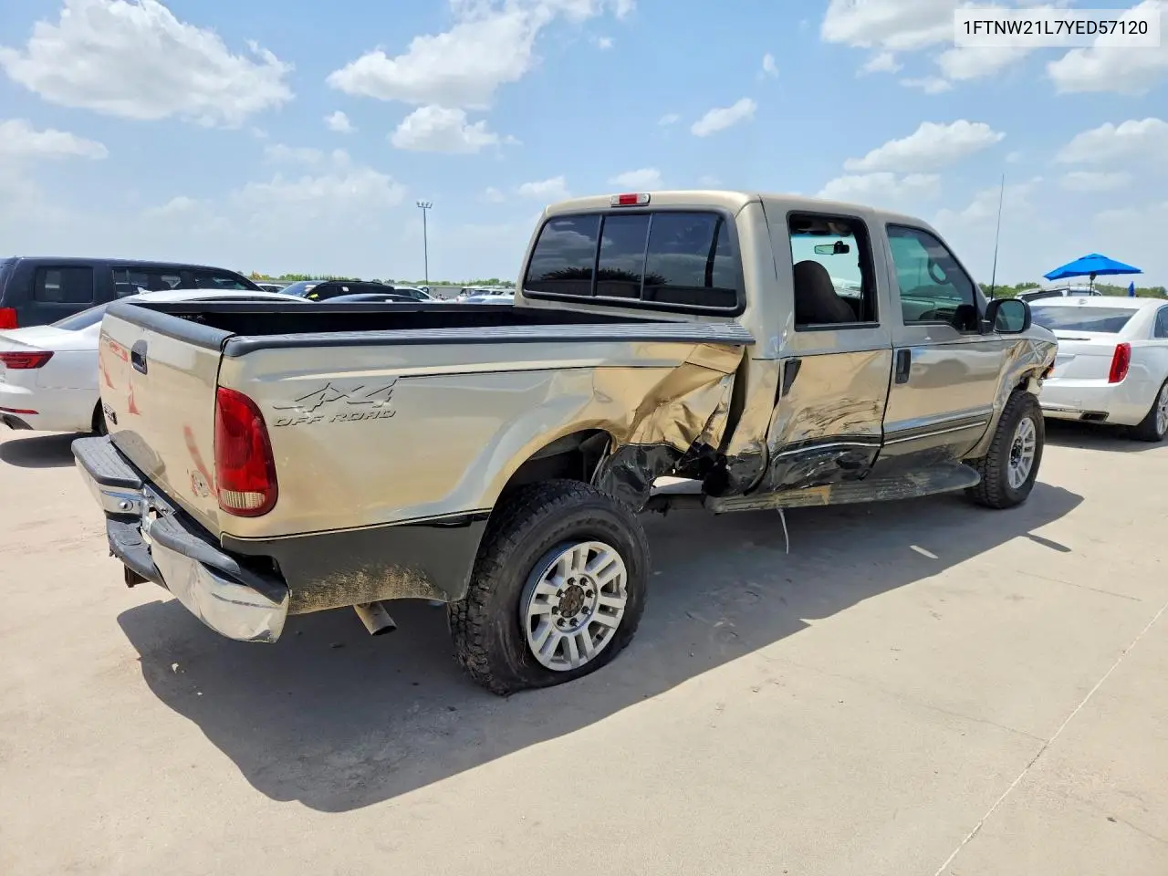 2000 Ford F250 Super Duty VIN: 1FTNW21L7YED57120 Lot: 60675876