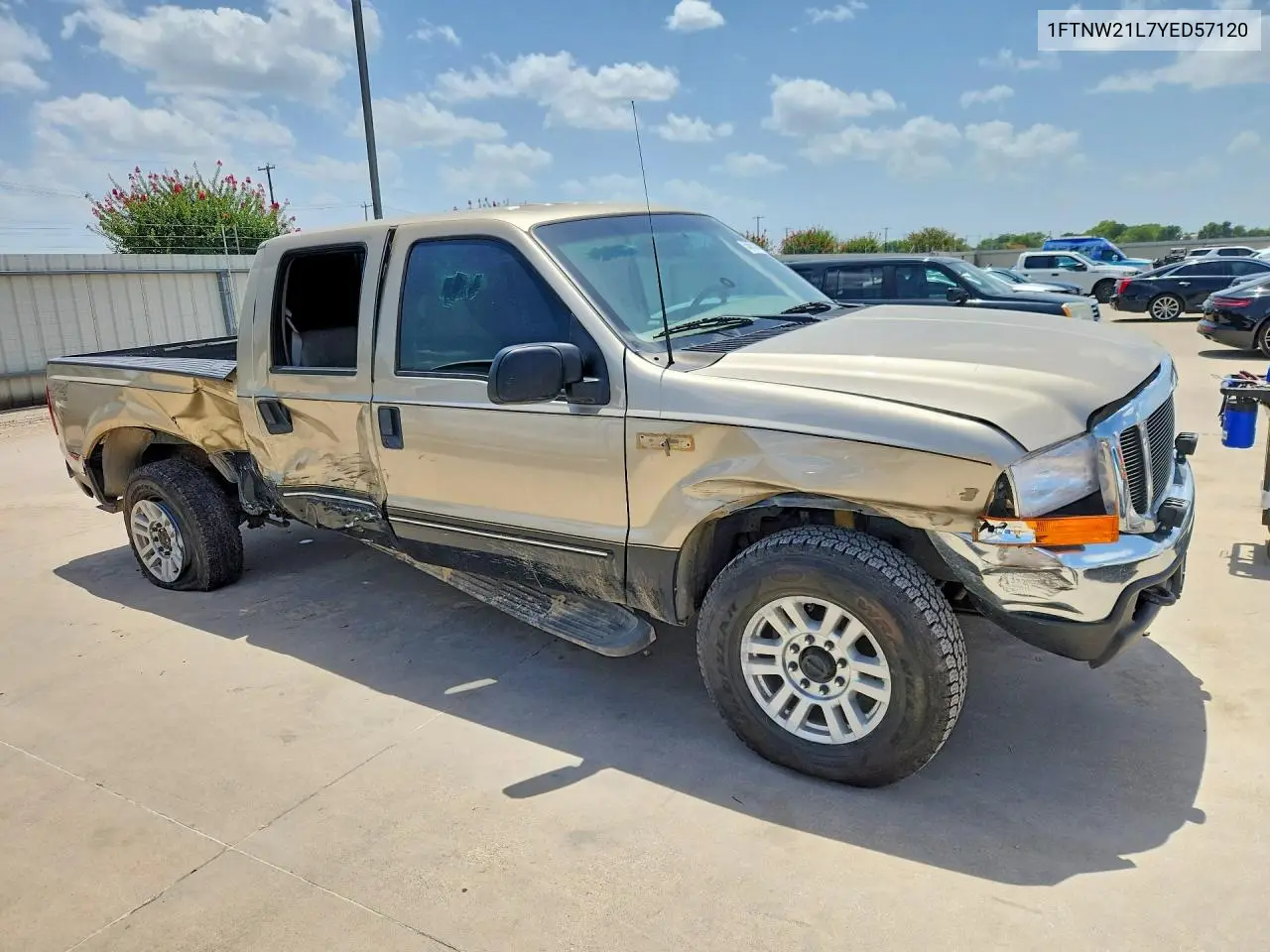 2000 Ford F250 Super Duty VIN: 1FTNW21L7YED57120 Lot: 60675876