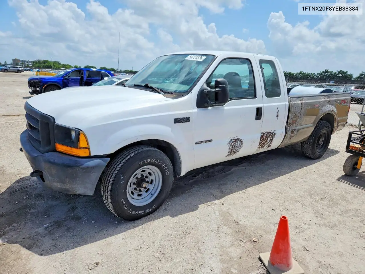 2000 Ford F250 Super Duty VIN: 1FTNX20F8YEB38384 Lot: 60704226