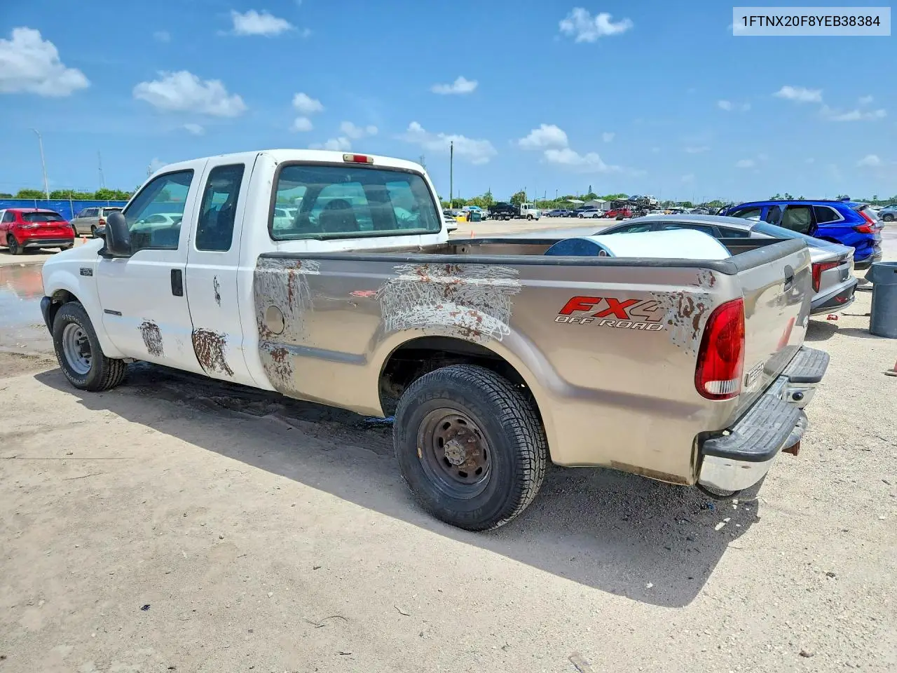 2000 Ford F250 Super Duty VIN: 1FTNX20F8YEB38384 Lot: 60704226