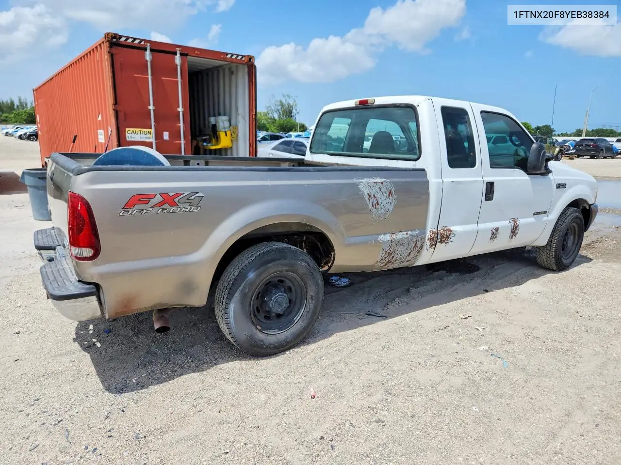 2000 Ford F250 Super Duty VIN: 1FTNX20F8YEB38384 Lot: 60704226