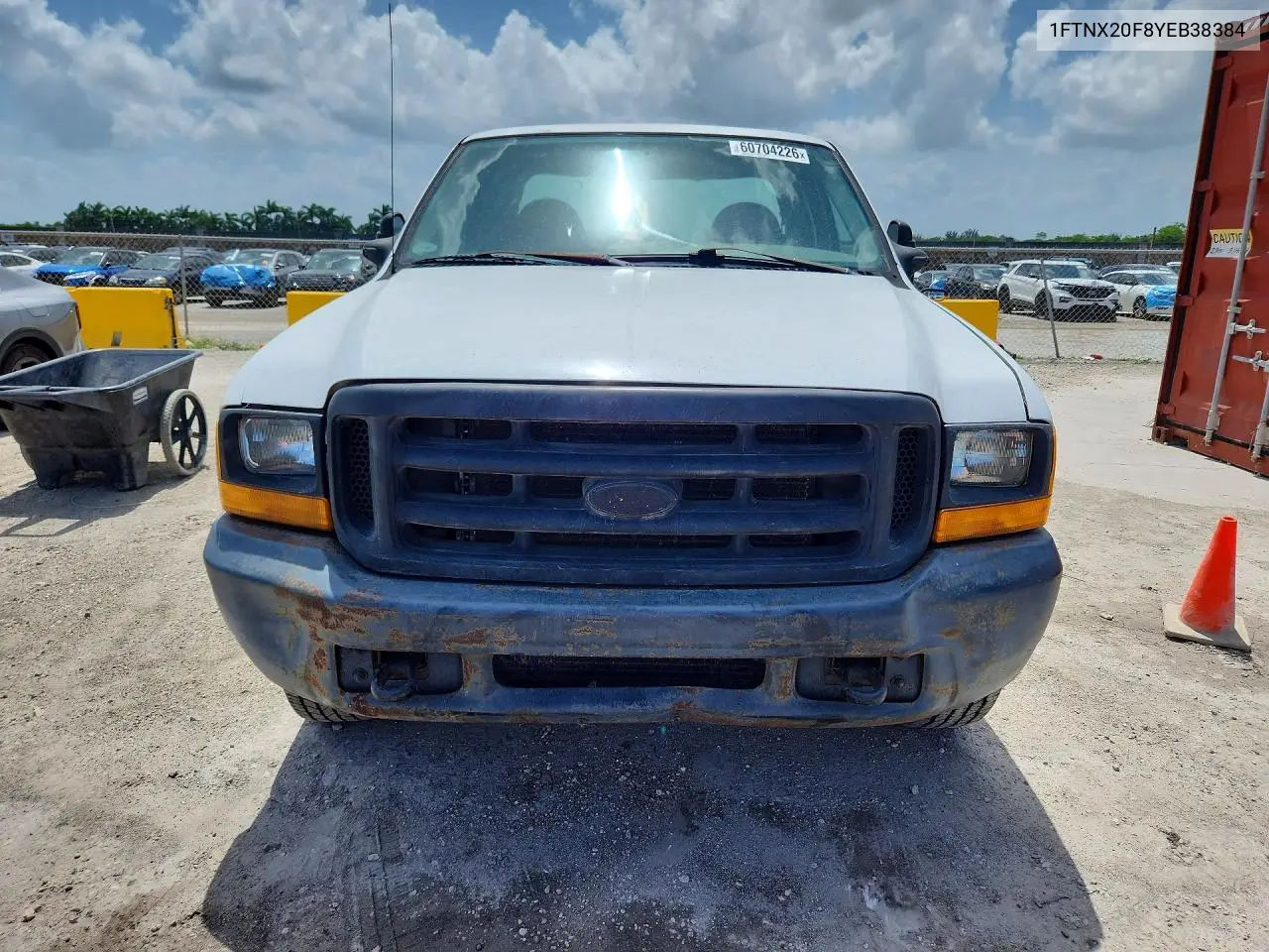 2000 Ford F250 Super Duty VIN: 1FTNX20F8YEB38384 Lot: 60704226