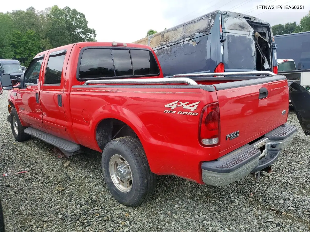 2001 Ford F250 Super Duty VIN: 1FTNW21F91EA60351 Lot: 60833206