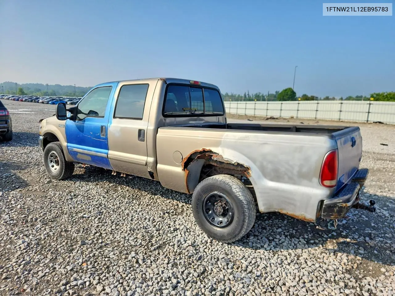 2002 Ford F250 Super Duty VIN: 1FTNW21L12EB95783 Lot: 61934806