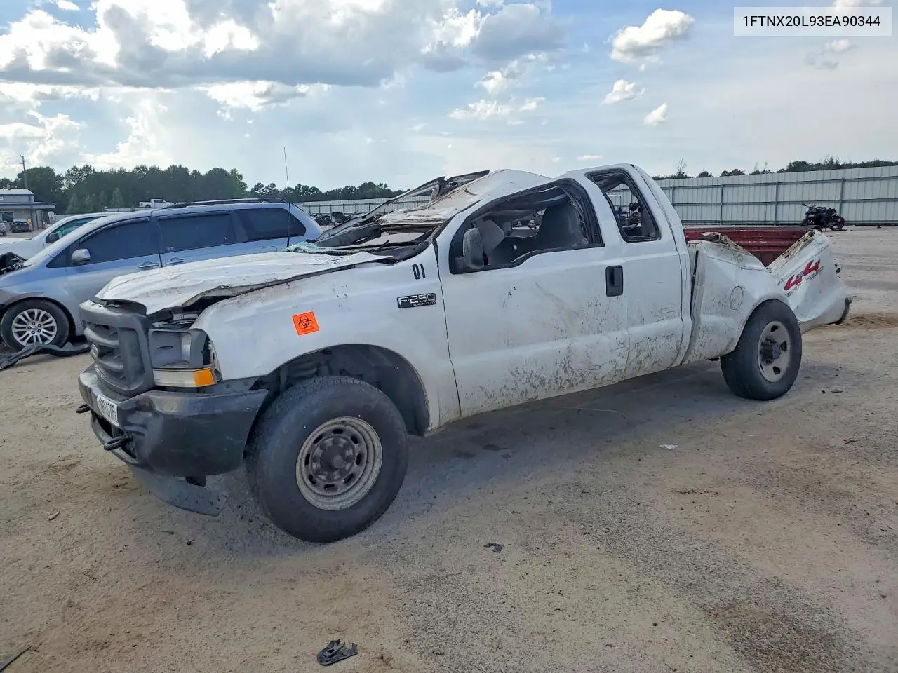 2003 Ford F250 Super Duty VIN: 1FTNX20L93EA90344 Lot: 59618706