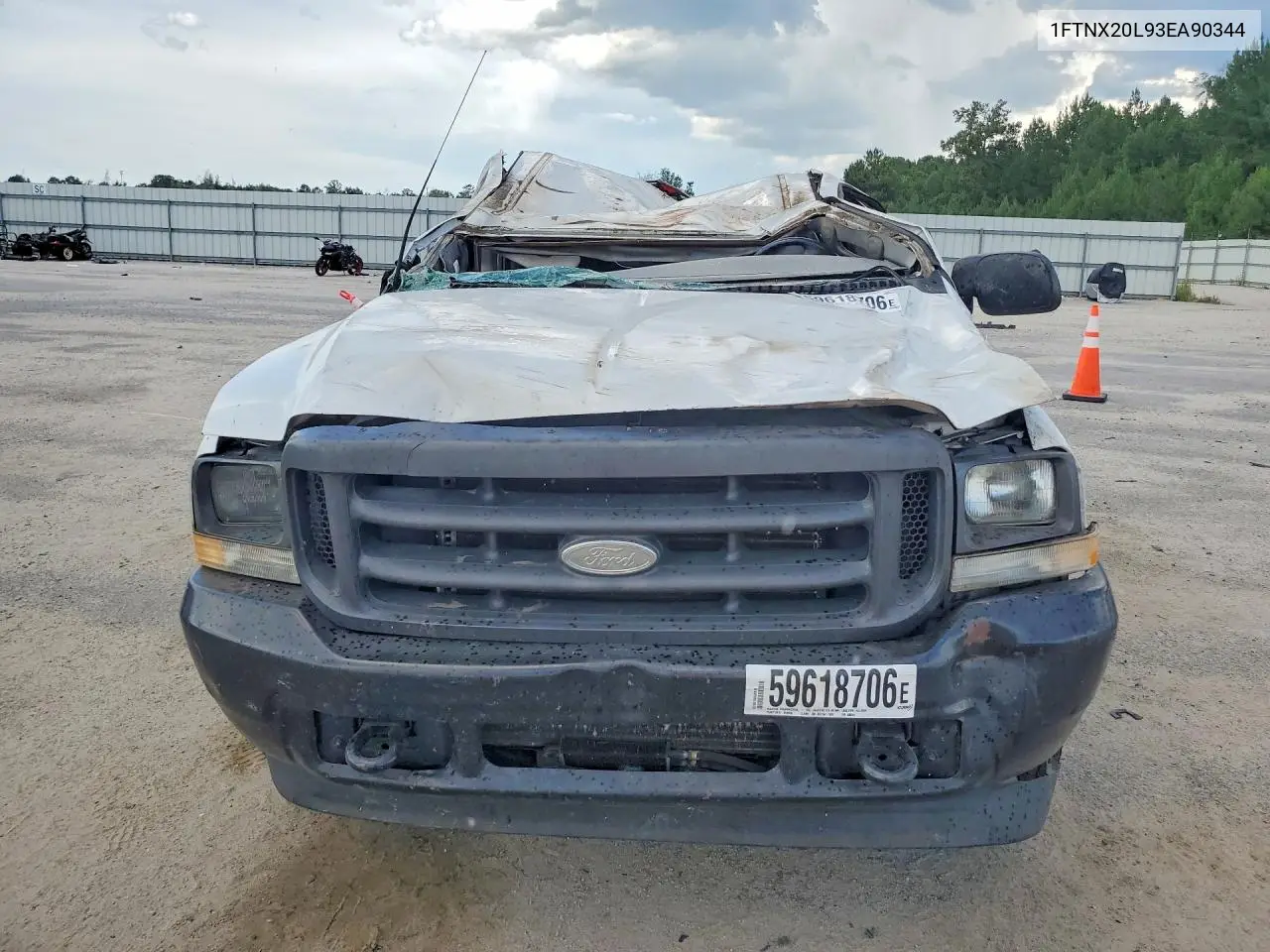 2003 Ford F250 Super Duty VIN: 1FTNX20L93EA90344 Lot: 59618706